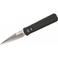 Автоматический складной нож Godson™ Solid Black Handle, Satin Blade купить в Москве