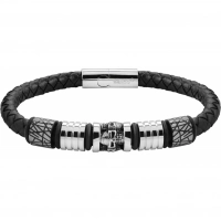 Браслет Zippo Five Charms Leather Bracelet с 5 шармами (22 см) купить в Москве