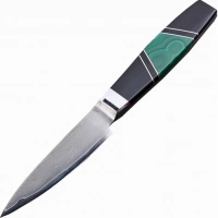 Коллекционный кухонный нож для чистки овощей и фруктов Santa Fe, 230 мм, сталь VG-10, рукоять черное дерево купить в Москве