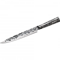 Кухонный нож Samura Meteora 206 мм, сталь AUS-10, рукоять сталь купить в Москве