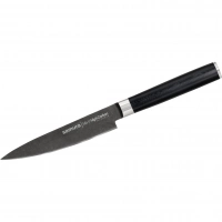 Кухонный нож Samura Mo-V Stonewash 125 мм, сталь AUS-8, рукоять G10 купить в Москве