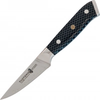 Кухонный нож Tuotown, сталь VG10, обкладка Damascus, рукоять акрил, синий купить в Москве