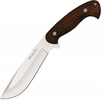 Нож Fox BlackFox Hunting Knife, сталь 440А, рукоять Pakka Wood, коричневый купить в Москве