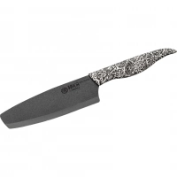Нож кухонный накири Samura Inca 165 мм, чёрная циркониевая керамика, рукоять пластик купить в Москве