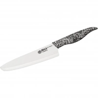 Нож кухонный Шеф Samura Inca 187 мм, белая циркониевая керамика, рукоять пластик купить в Москве