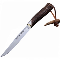 Нож охотничий Muela Gredos, сталь X50CrMoV15, рукоять олений рог, коричневый купить в Москве