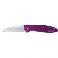 Складной нож Leek — KERSHAW 1660PUR, сталь Sandvik™ 14C28N, рукоять анодированный алюминий фиолетового цвета купить в Москве