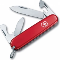 Нож перочинный Victorinox Recruit, сталь X55CrMo14, рукоять Cellidor®, красный купить в Москве