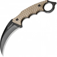 Нож с фиксированным клинком Magnum Spike Karambit — Boker 02SC028, сталь 440A EDP, рукоять стеклотекстолит G10, песочный купить в Москве