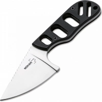 Нож с фиксированным клинком шейный Chad Los Banos Design SFB Neck, Boker Plus 02BO321, сталь 440C Satin, рукоять стеклотекстолит G10 купить в Москве