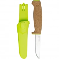 Нож с фиксированным лезвием Morakniv Floating Knife (S) Lime, сталь Sandvik 12C27, пробковая ручка купить в Москве