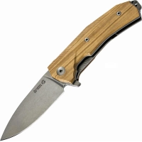 Нож складной LionSteel KUR UL Olive Wood Flipper, сталь Uddeholm Sleipner®, рукоять оливковое дерево купить в Москве