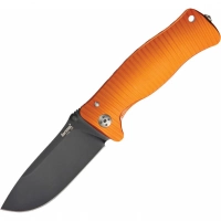 Нож складной LionSteel SR1A OB ORANGE, сталь D2 Black Finish, рукоять алюминий (Solid®), оранжевый купить в Москве