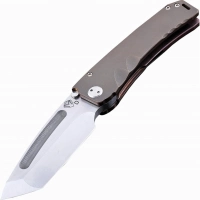 Нож складной Medford Marauder Tanto, сталь D2 Tool Steel, рукоять титановый сплав, бронзовый купить в Москве