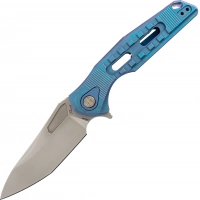 Нож складной Thor 3 Rikeknife, сталь M390, Blue Titanium купить в Москве