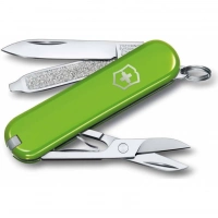 Нож Victorinox Classic SD Colors, Smashed Avocado (0.6223.43G) светло-зелёный, 7 функций 58мм купить в Москве