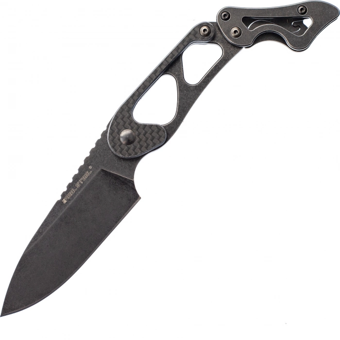 Шейный нож Cormorant Apex Blackwash Realsteel, сталь 14C28N, рукоять карбон