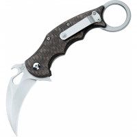 Складной нож Fox IKBS Ball Bearing Karambit, сталь Elmax, рукоять титановый сплав 6Al4V, чёрный купить в Москве