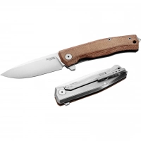 Складной нож LionSteel MT01 CVN, сталь M390, рукоять Natural canvas micarta купить в Москве