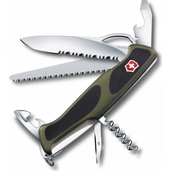 Складной нож Victorinox, сталь X55CrMo14, рукоять полиамид, черно-зеленый