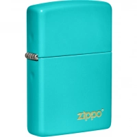 Зажигалка Classic Flat Turquoise ZIPPO Logo купить в Москве