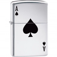 Зажигалка ZIPPO Armor™  Туз с покрытием High Polish Chrome купить в Москве