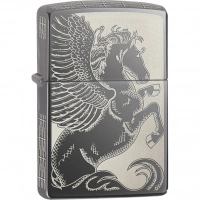 Зажигалка ZIPPO Classic Пегас с покрытием Black Ice® купить в Москве