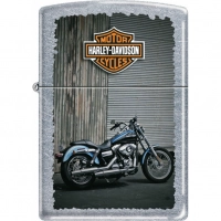 Зажигалка ZIPPO Harley-Davidson® Байк, с покрытием Street Chrome™, латунь/сталь, серебристая, 36x12x56 мм купить в Москве