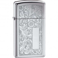 Зажигалка ZIPPO Slim® Venetian® с покрытием High Polish Chrome купить в Москве