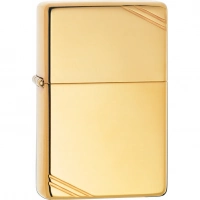 Зажигалка ZIPPO Vintage™ с покрытием High Polish Brass купить в Москве