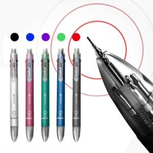 Многофункциональная шариковая ручка 6 в 1, 5 цветов, автоматический карандаш